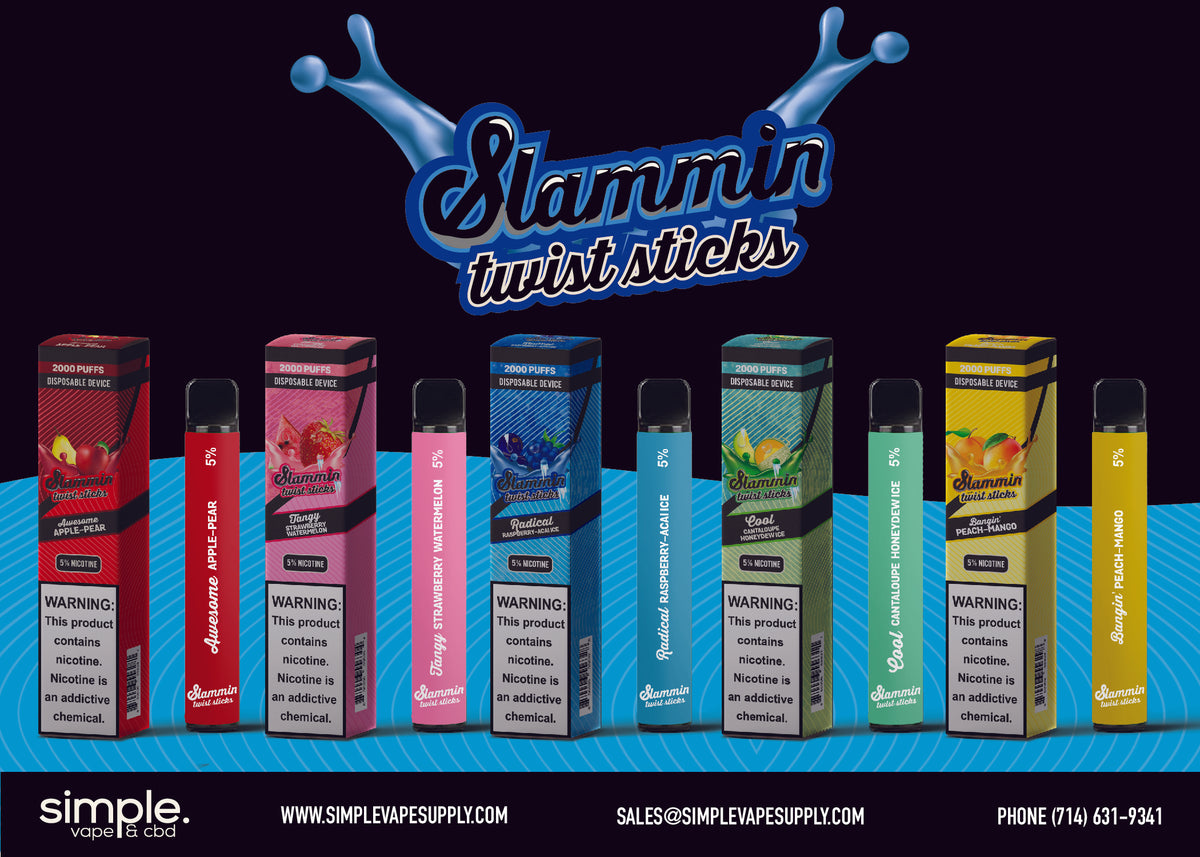 Slammin Twist Sticks Straight Fire Vaporium