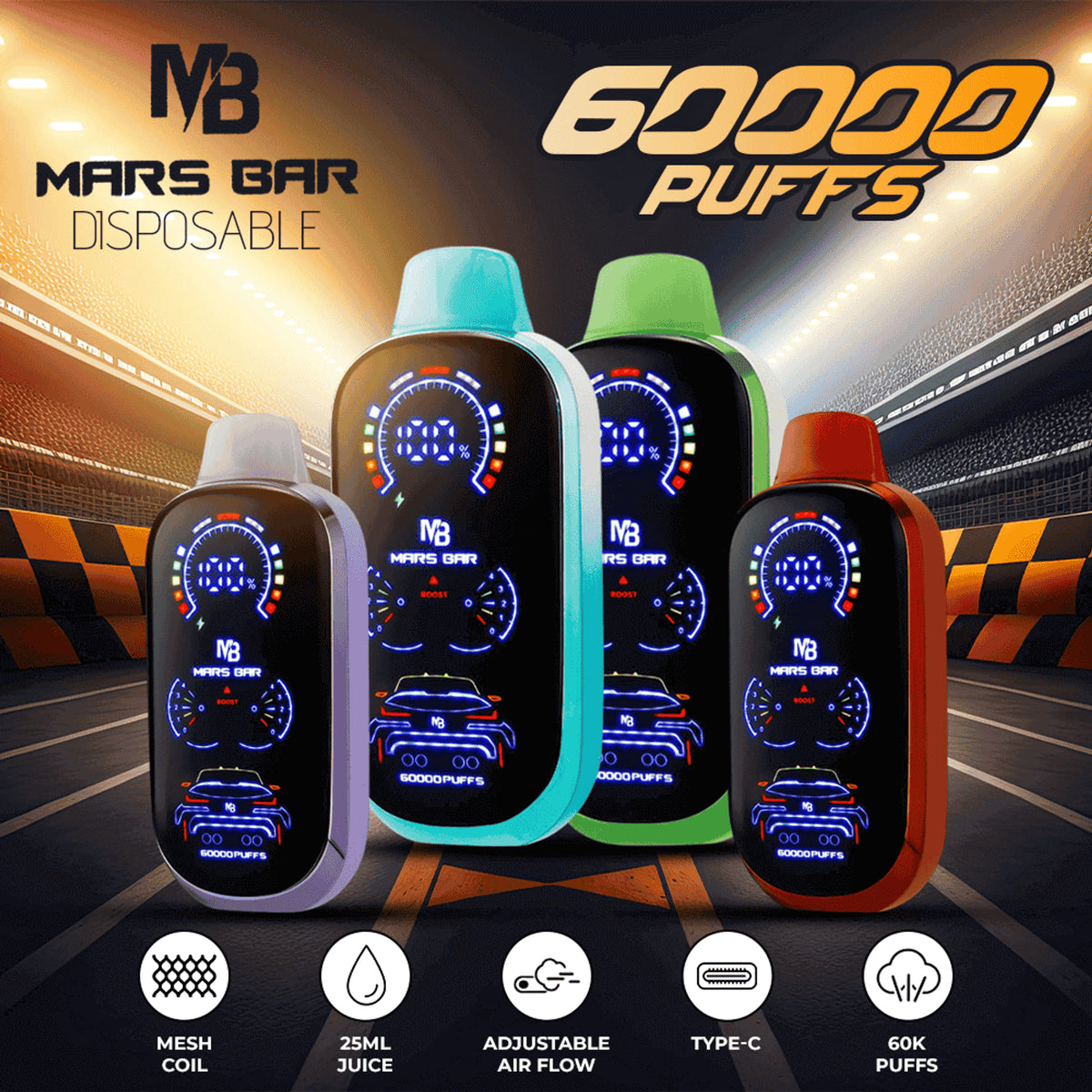 Mars Bar Disposable (60000 Puffs)– Straight Fire Vaporium