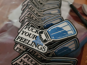 F*CK YOUR FEELINGS PVC Velcro patch by #NYBF - Straight Fire Vaporium