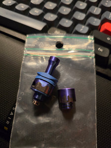 Mnch MS ti Waffle (ooze blue) and matching 510 tip