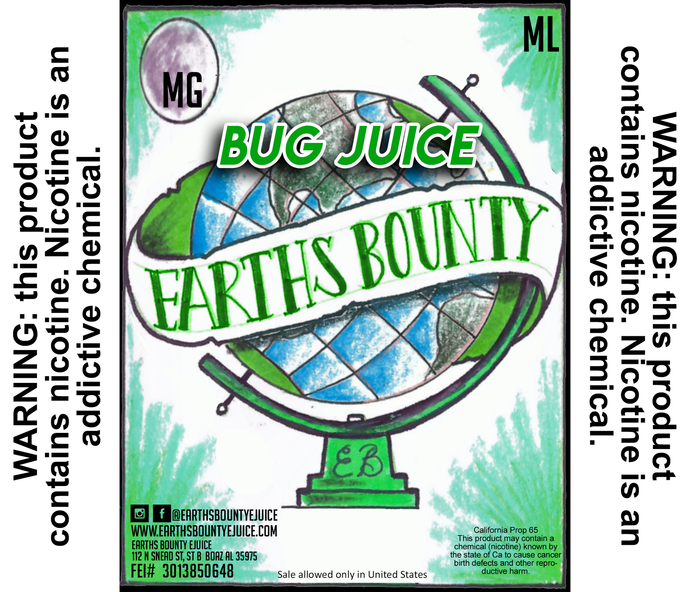 Earths Bounty - Bug Juice 50/50 - Straight Fire Vaporium