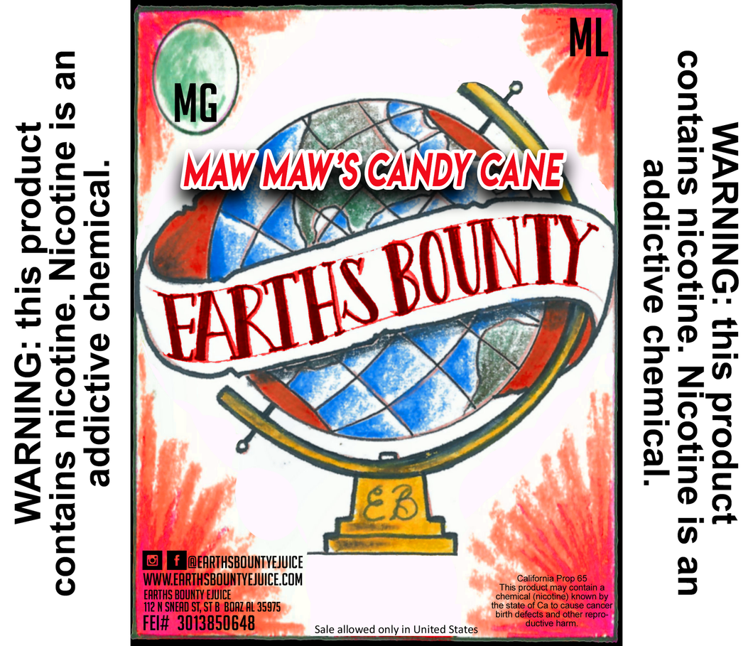 Earths Bounty - Maw Maw's candy cane 50/50 - Straight Fire Vaporium